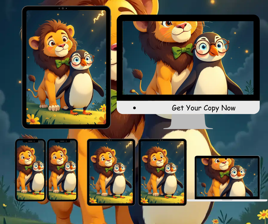 Lion & Penguin Digital Art Collection
