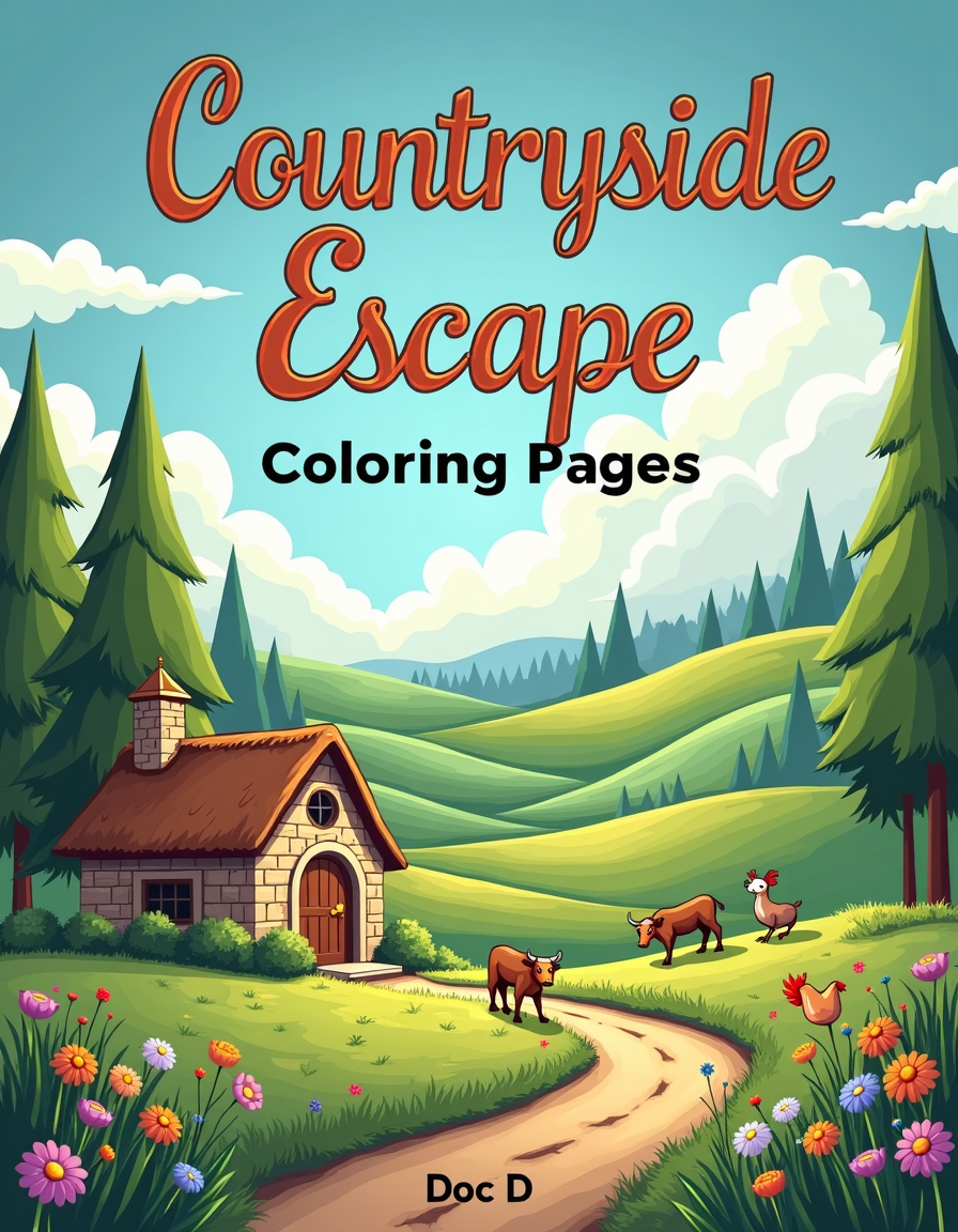 Countryside Escape Coloring Pages