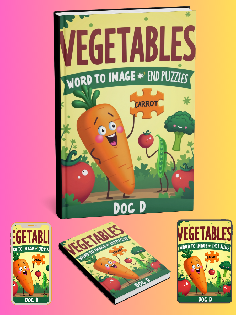 Vegetables Word to Image Puzzles