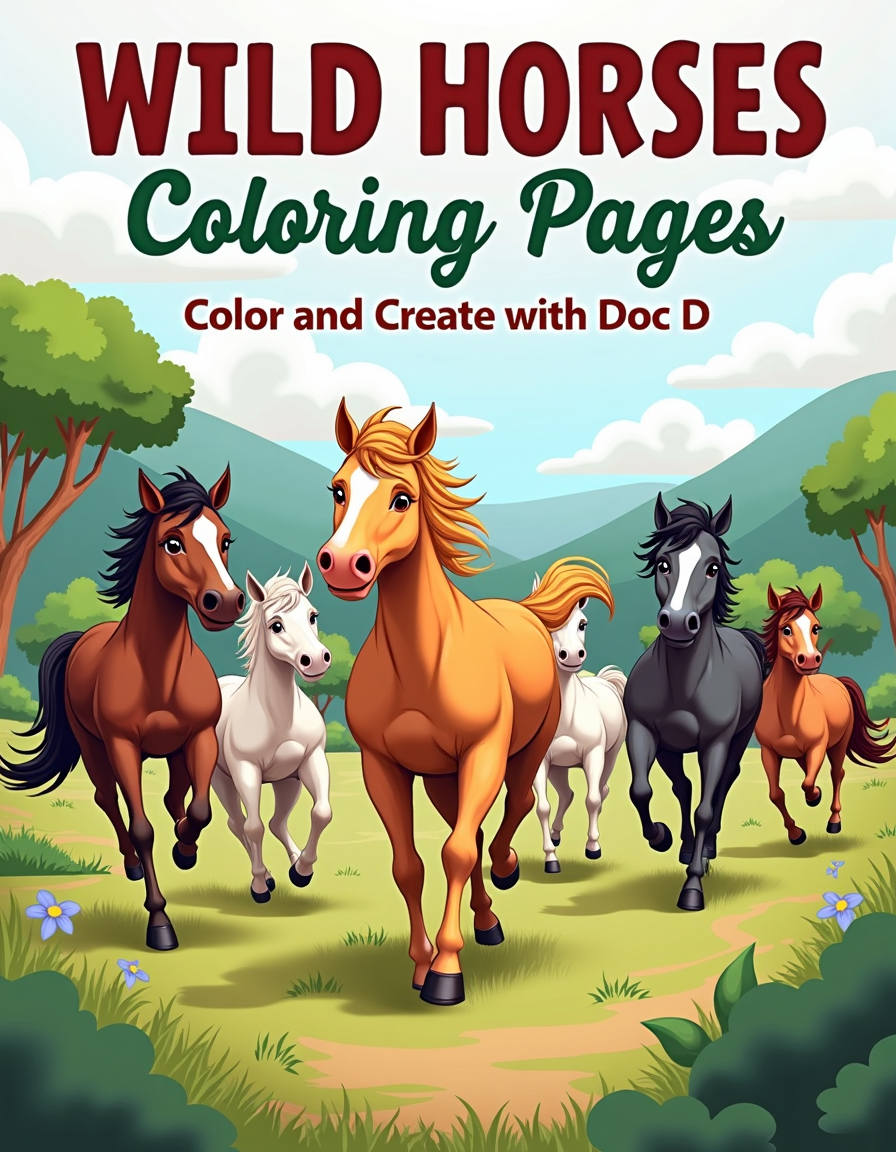 Wild Horses Coloring Pages