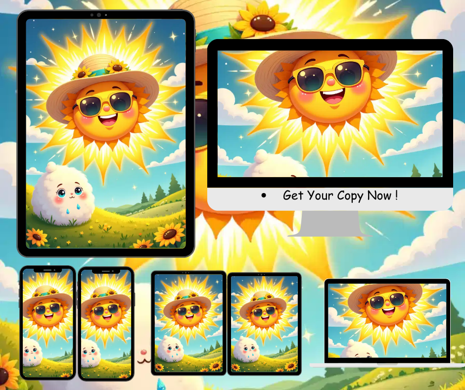 Sunny & Cloudy Smiles Digital Art Print