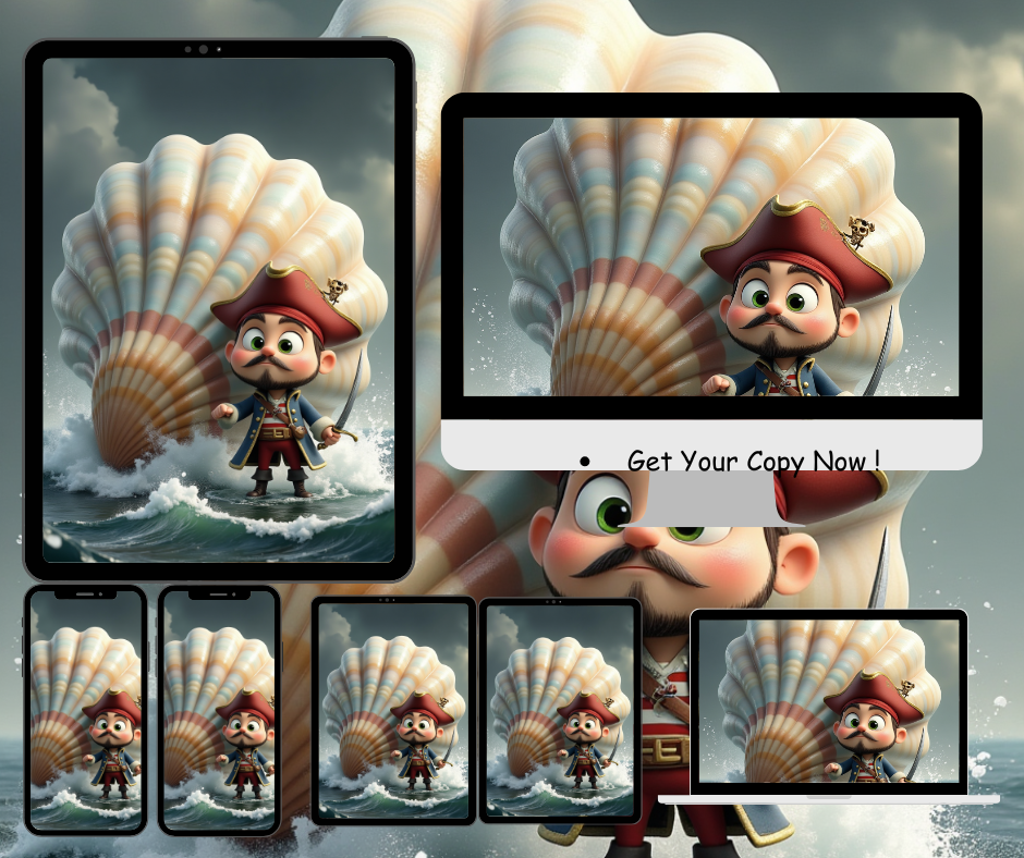 Whimsical pirate character 