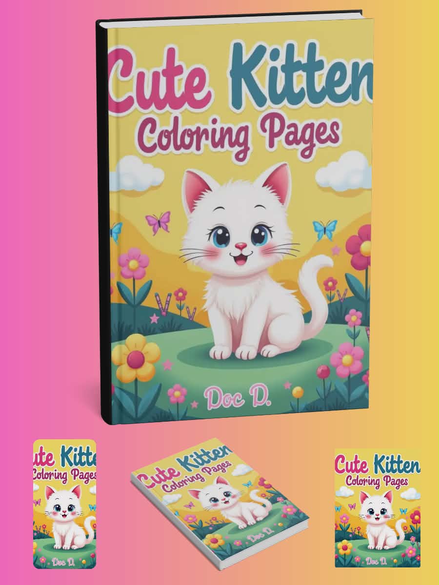 Cute Kitten Coloring Pages