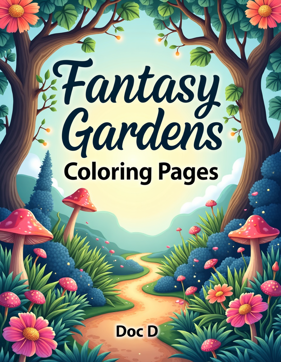 Fantasy Gardens Coloring Pages