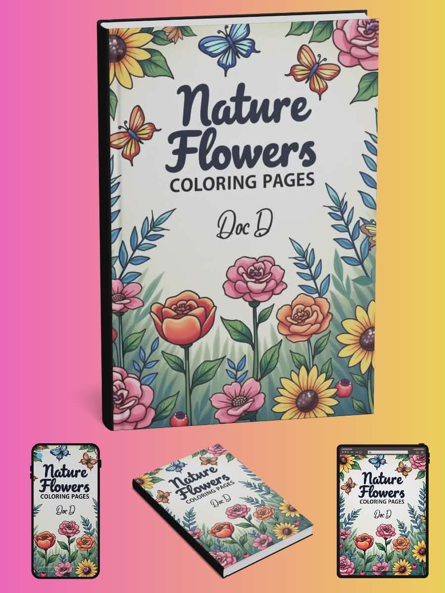 Nature Flowers Coloring Pages