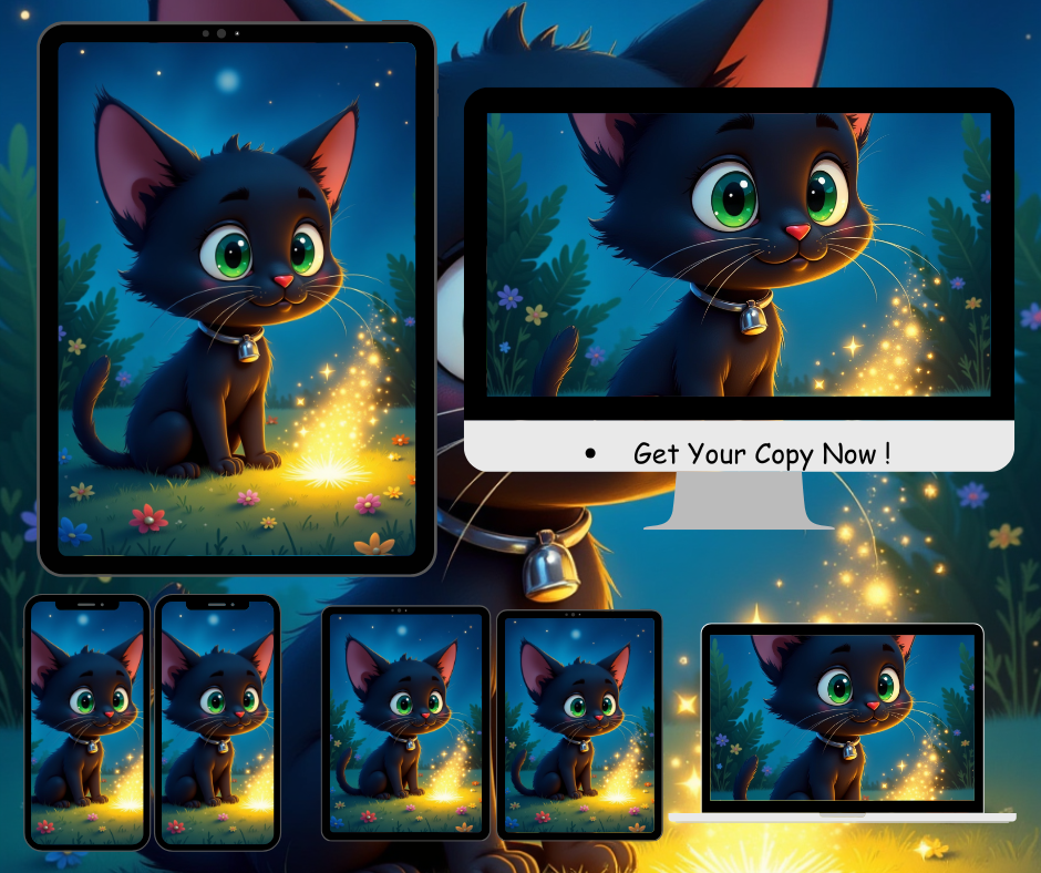 Digital Black Cat Artwork