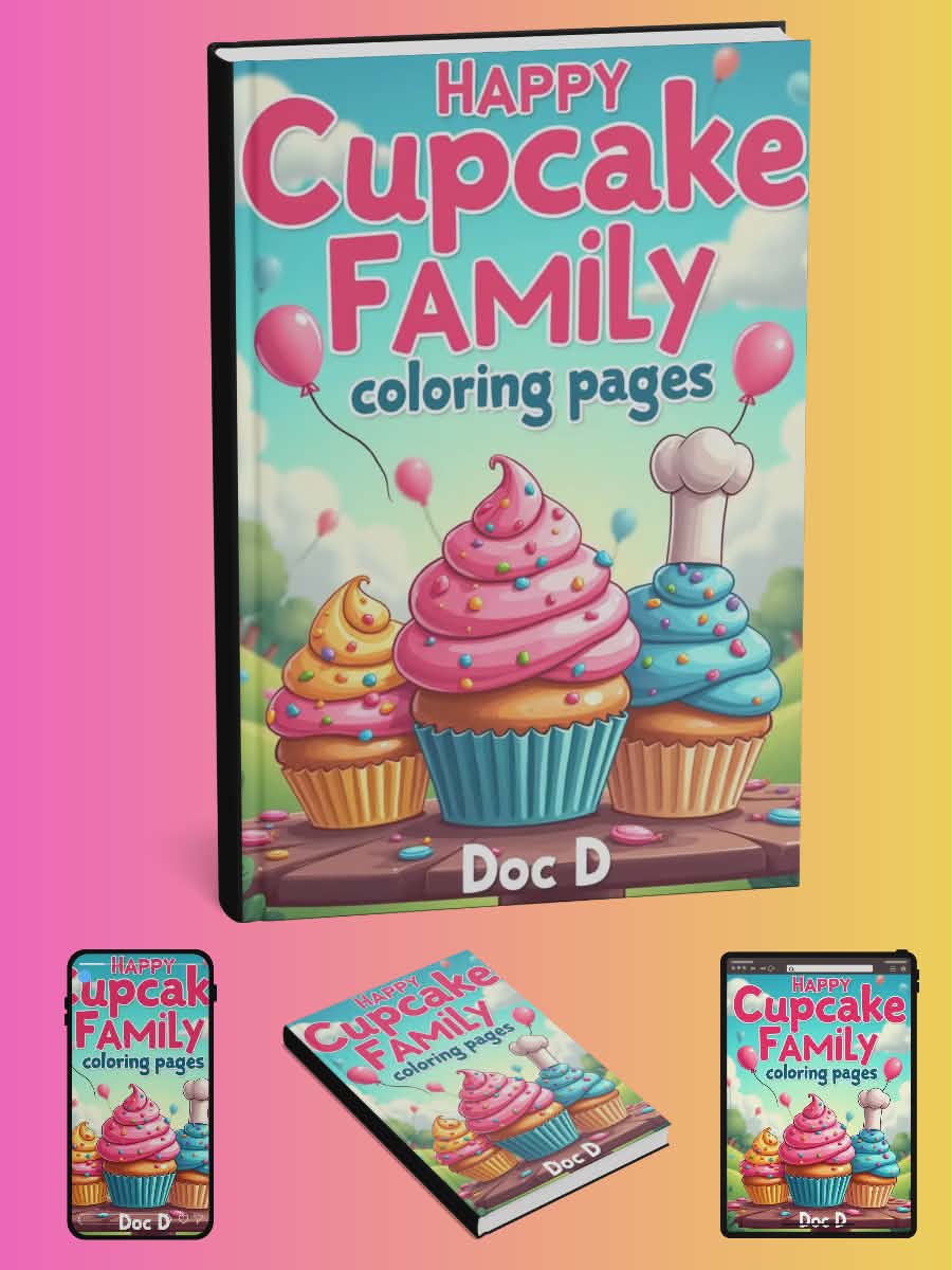 Cupcake Family Coloring Pages