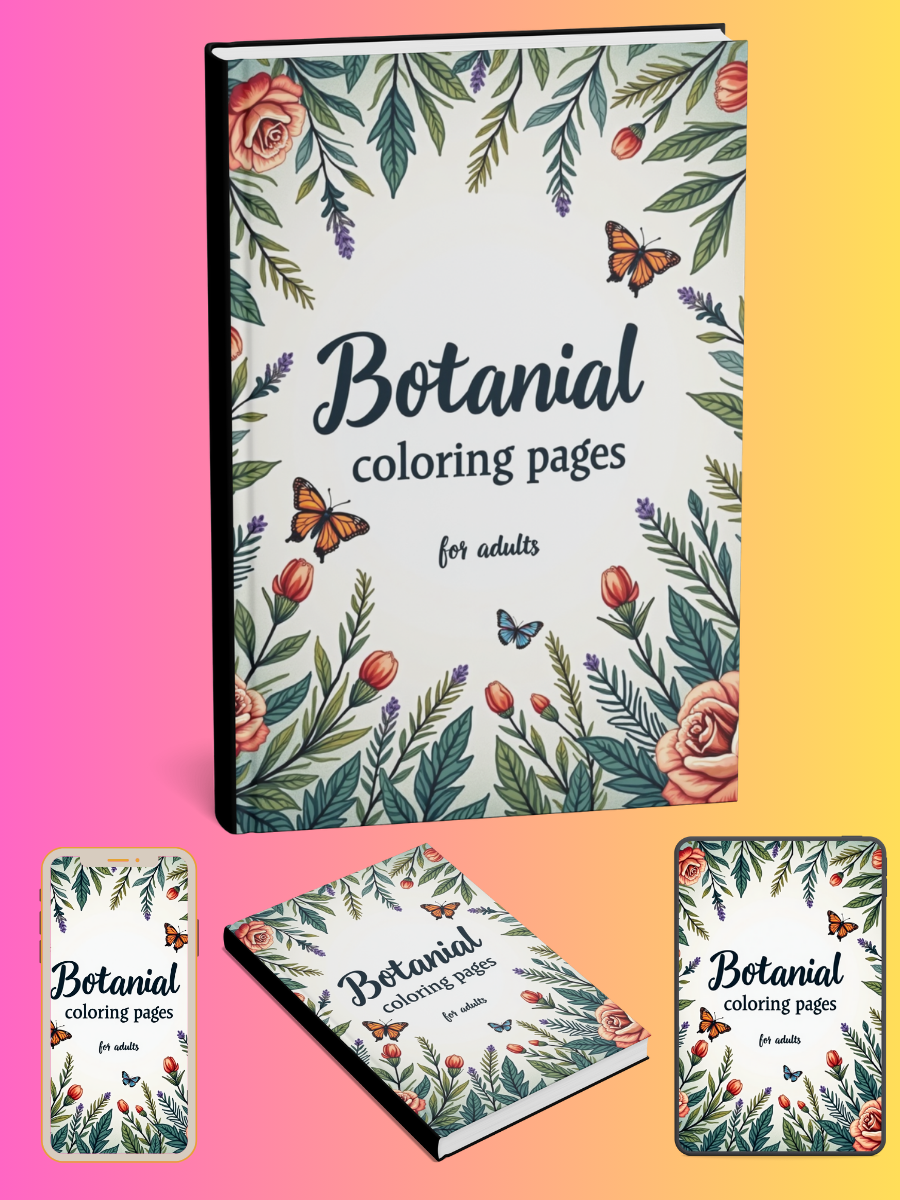 Botanical Illustration Coloring Pages for Adults