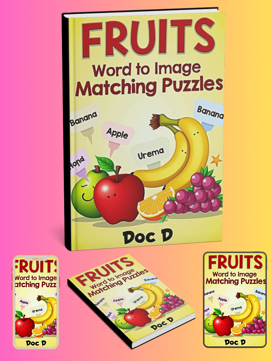 Fruits Word to Image Matching Puzzles