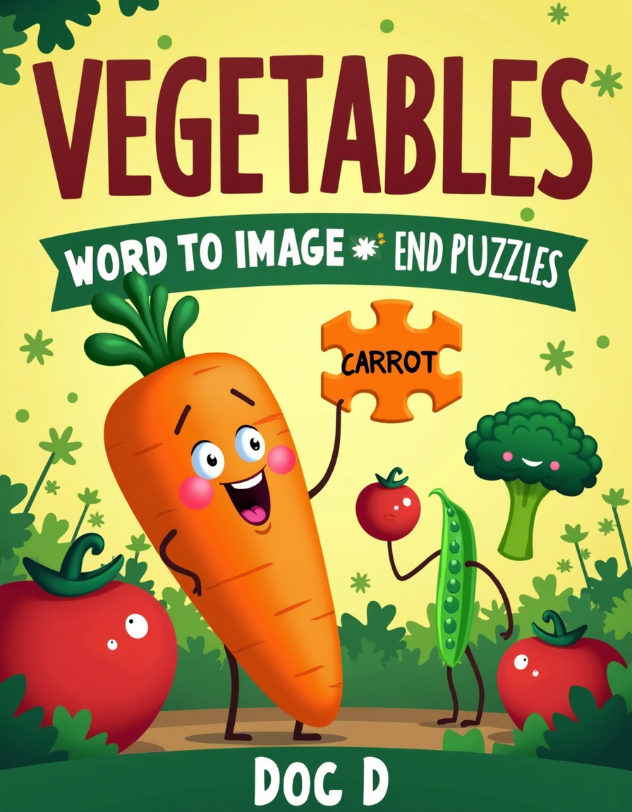Vegetables Word to Image Puzzles
