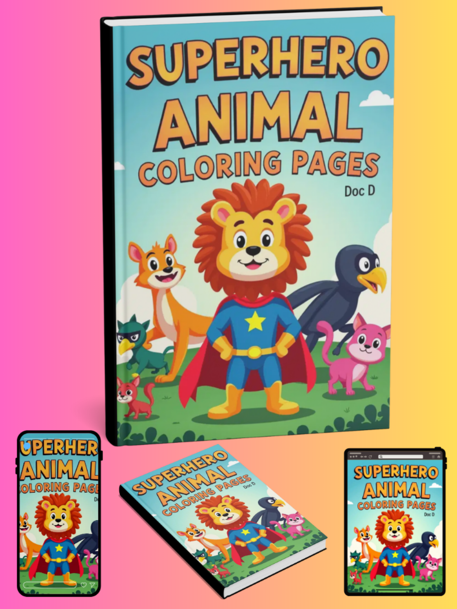 Superhero Animal Coloring Pages