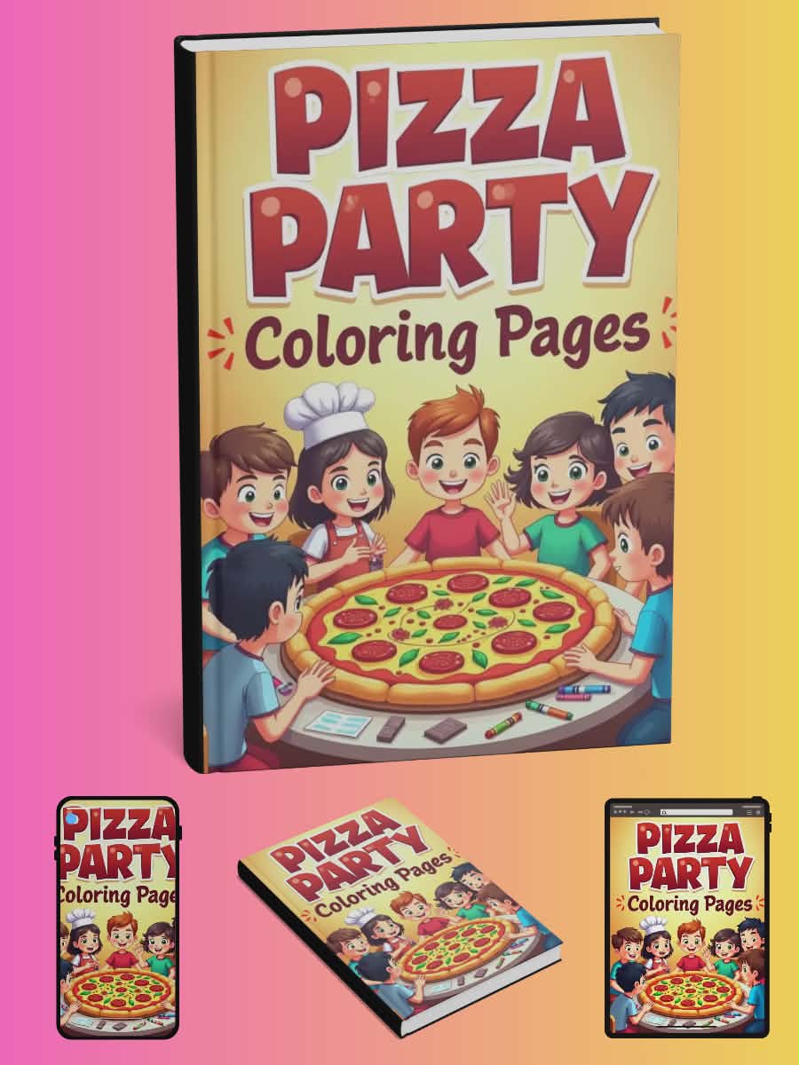 Pizza Party Coloring Pages