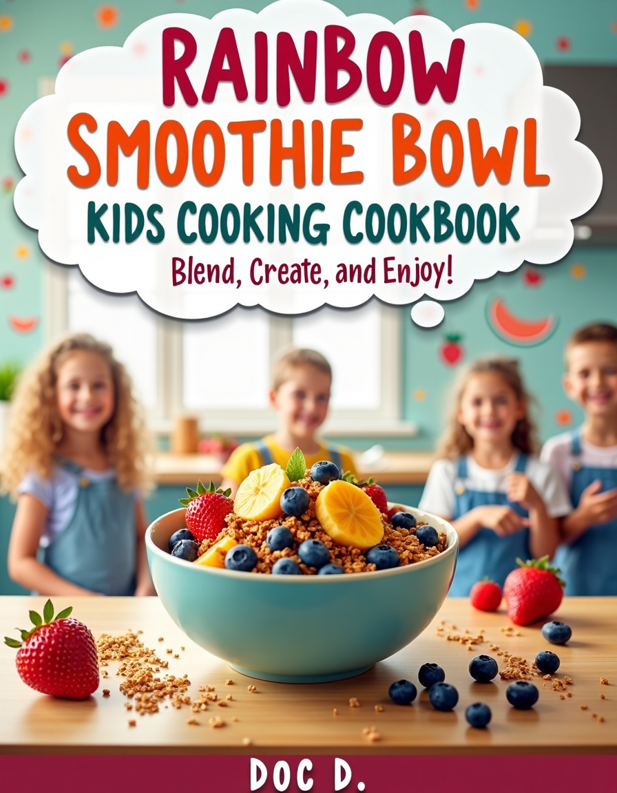 Rainbow Smoothie Bowl Kids Cooking Cookbook