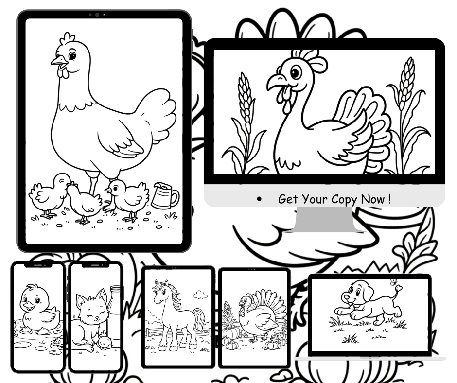 Farm Animal Coloring Book