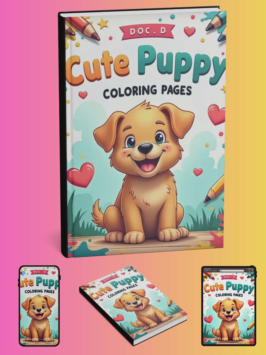 Cute Puppy Coloring Pages