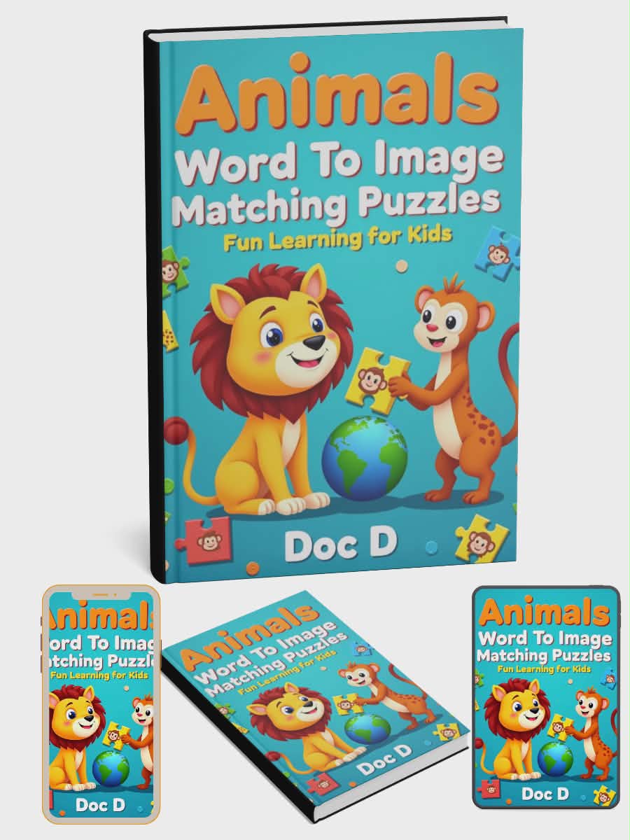 Animals Word To Image Matching Puzzles