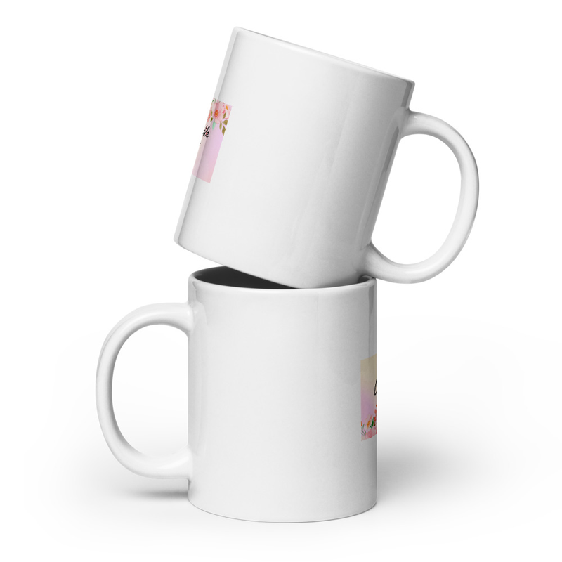 Unshakeable Nurse  with Pink Flower design - White Ceramic Coffee Mug