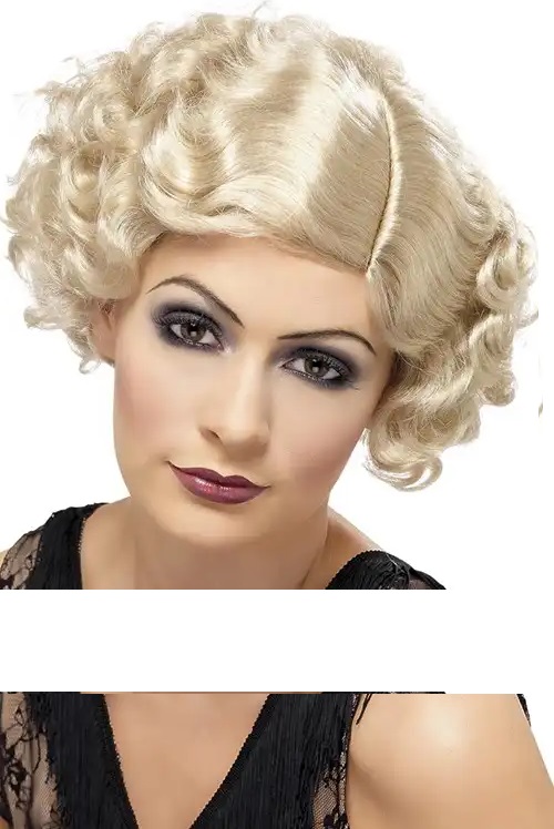 Short Blonde Curly Wig
