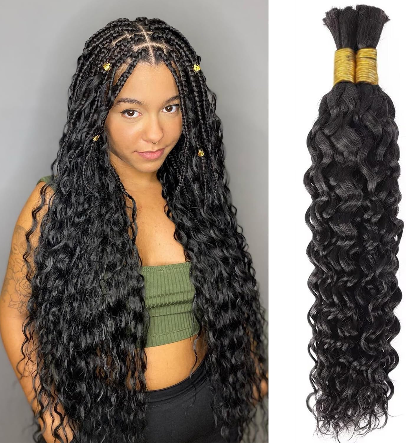 Curly crochet braiding hair extensions