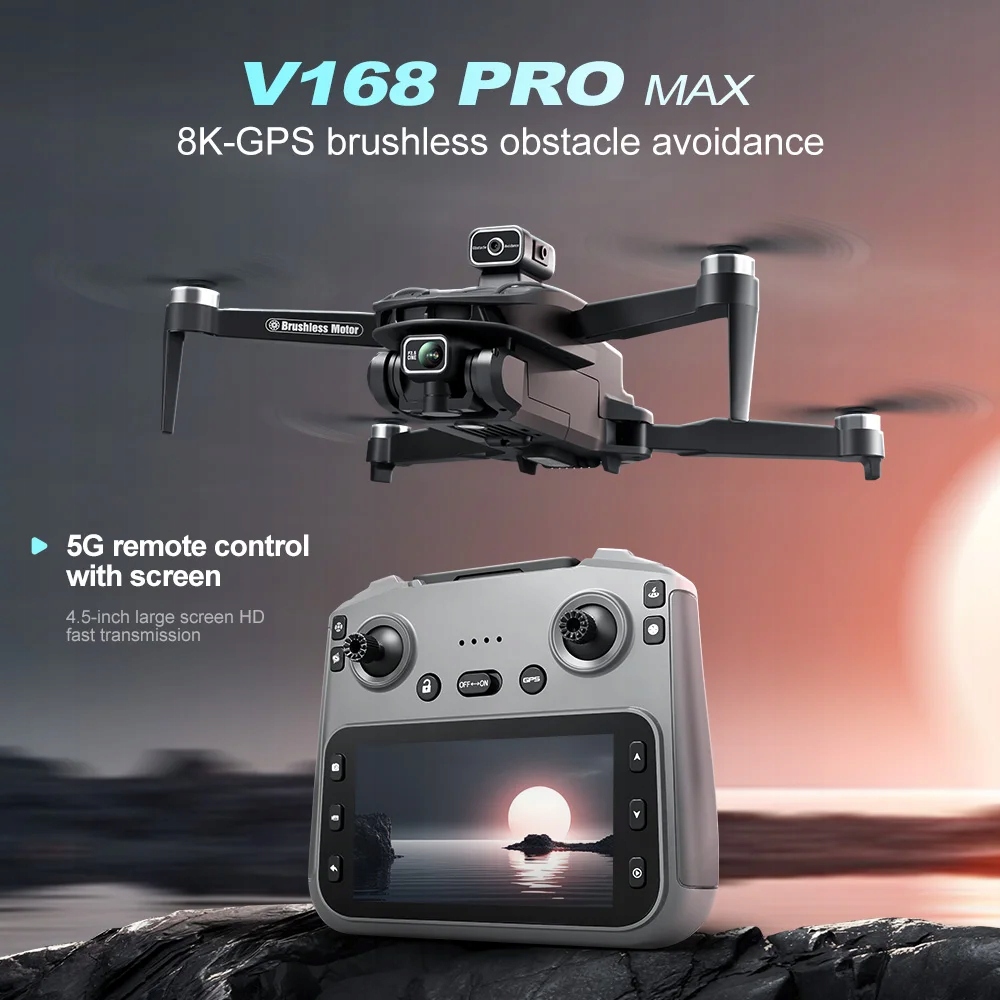 V168 Pro MAX GPS Dronas