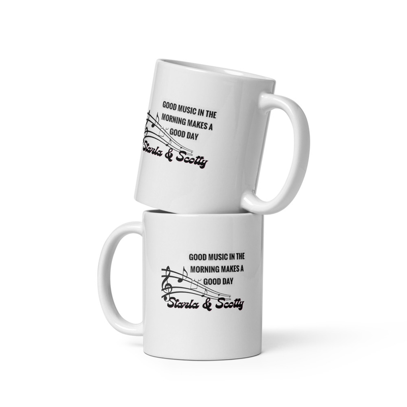 White glossy mug