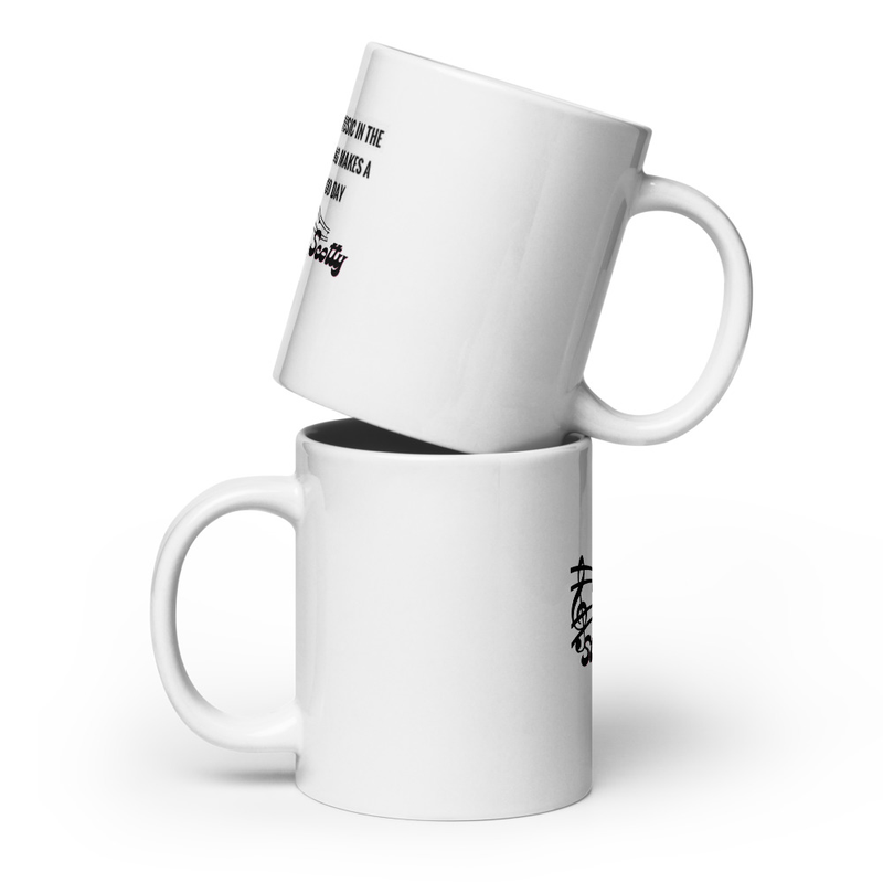 White glossy mug