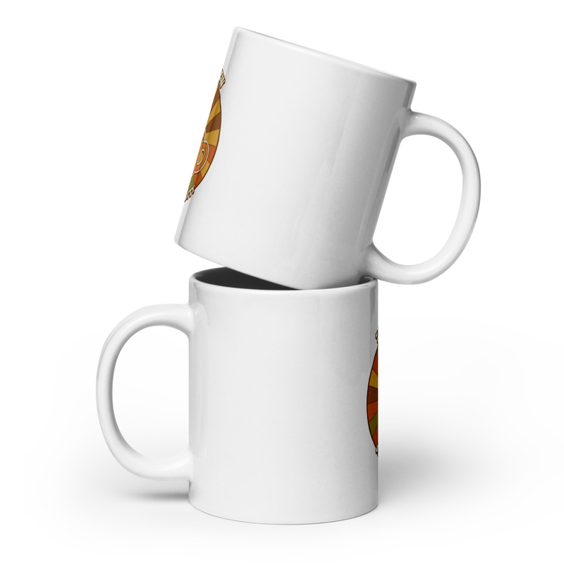 White glossy mug