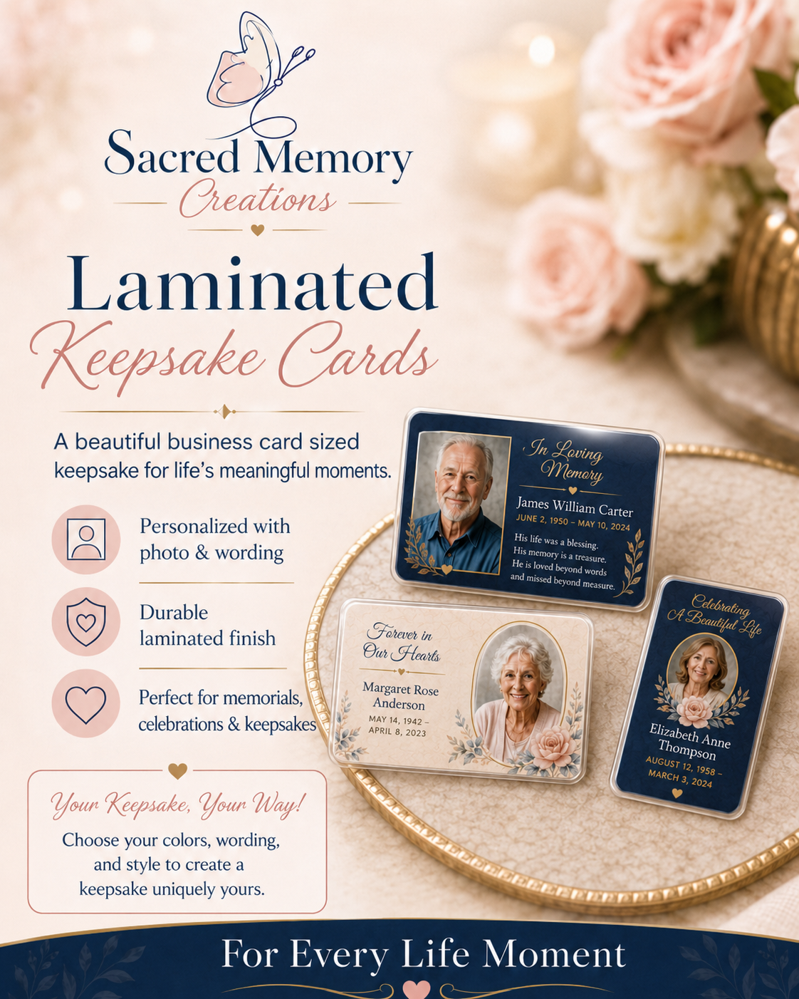 Laminated Keepsake Cards