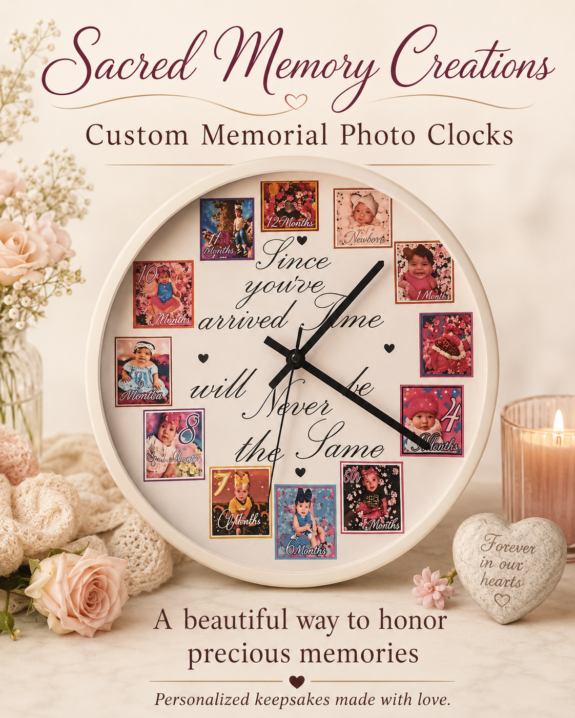 Personalized Photo Wall Clock