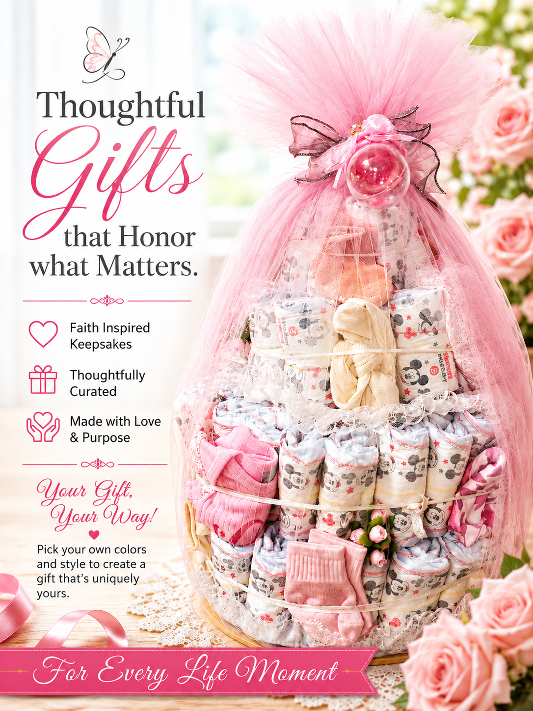 Personalized Diaper Cake