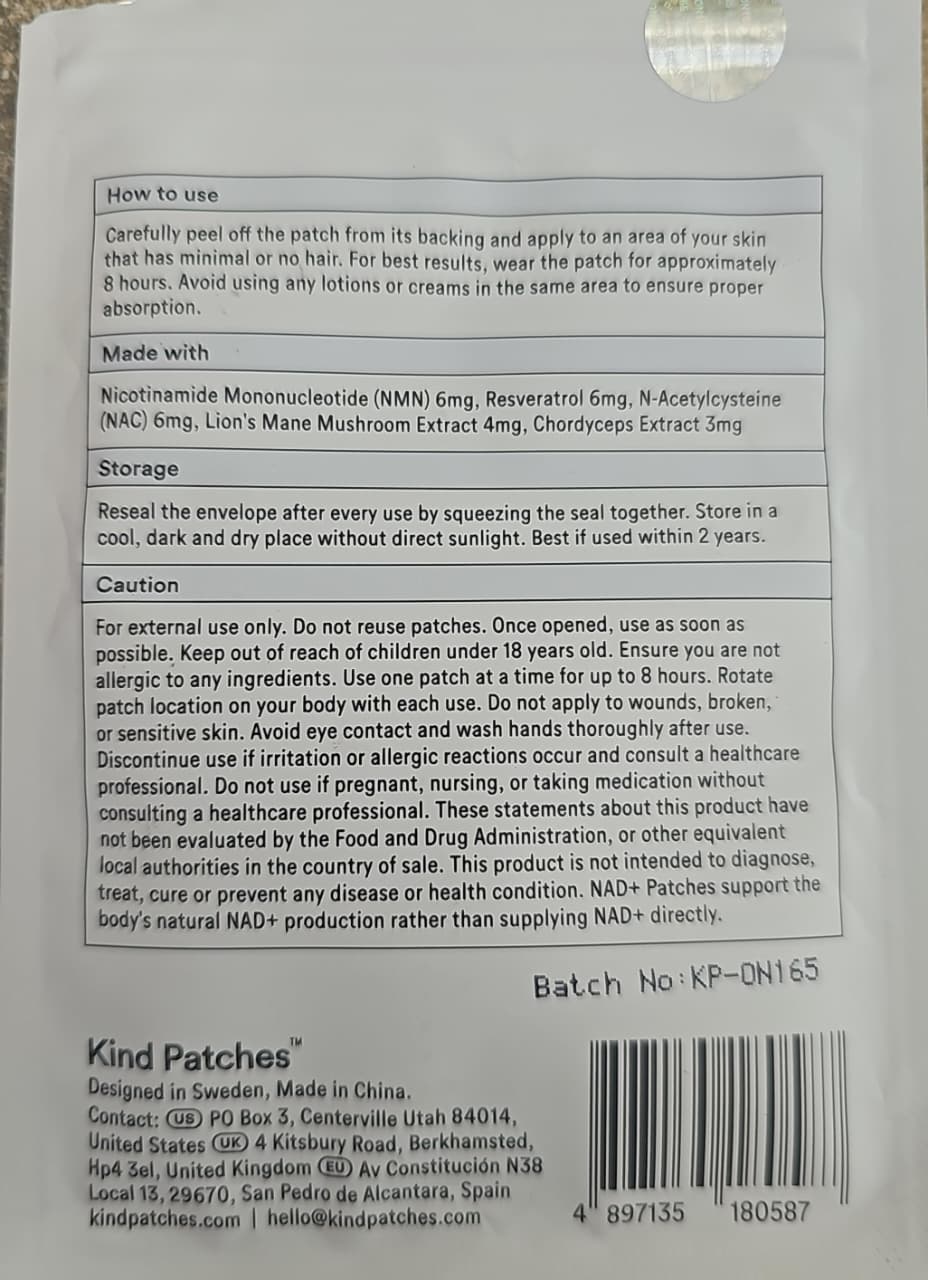 Kind patches de NAD+ Resveratrol