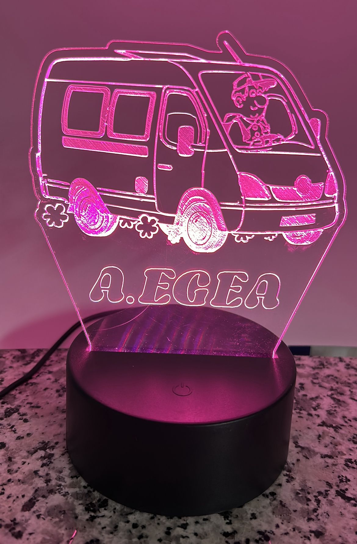 Lámpara de acrílico RGB