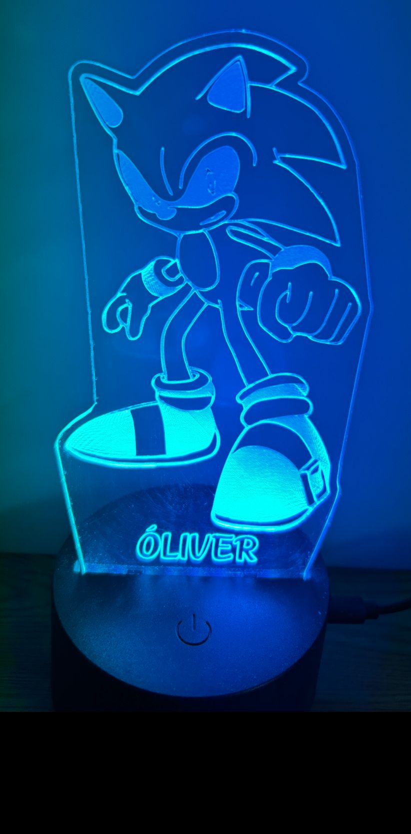 Lámpara de acrílico RGB