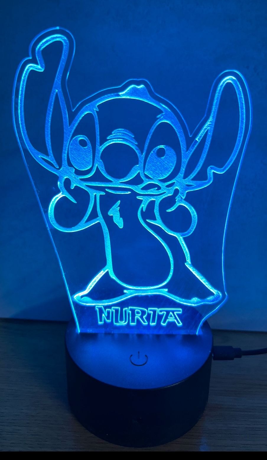 Lámpara de acrílico RGB