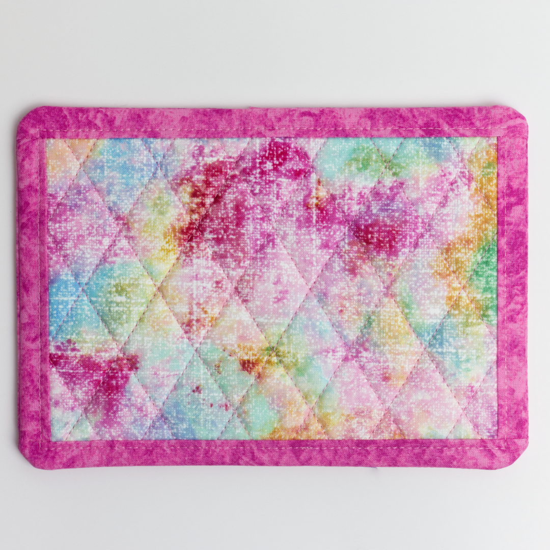Mug Rug Multi-Color Cross Pattern