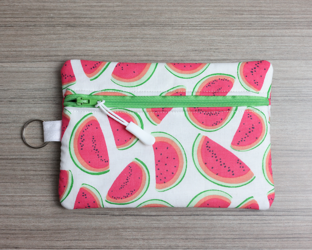 Watermelon Print Zipper Pouch