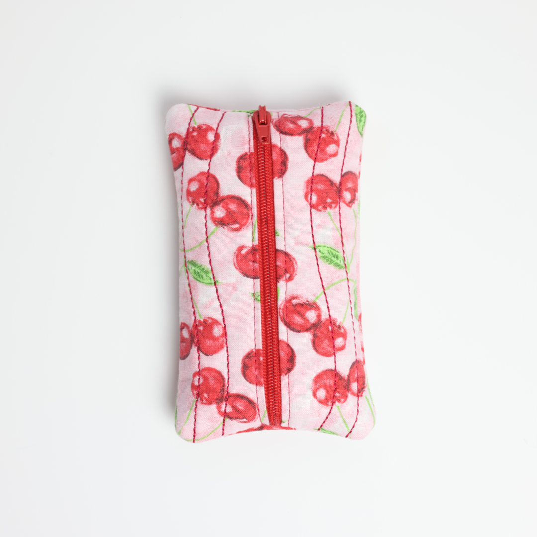 Zipper Pocket Tissue Holder - Cherries