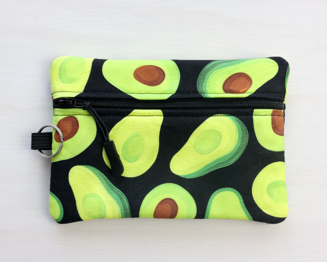 Avocado Pattern Zipper Pouch