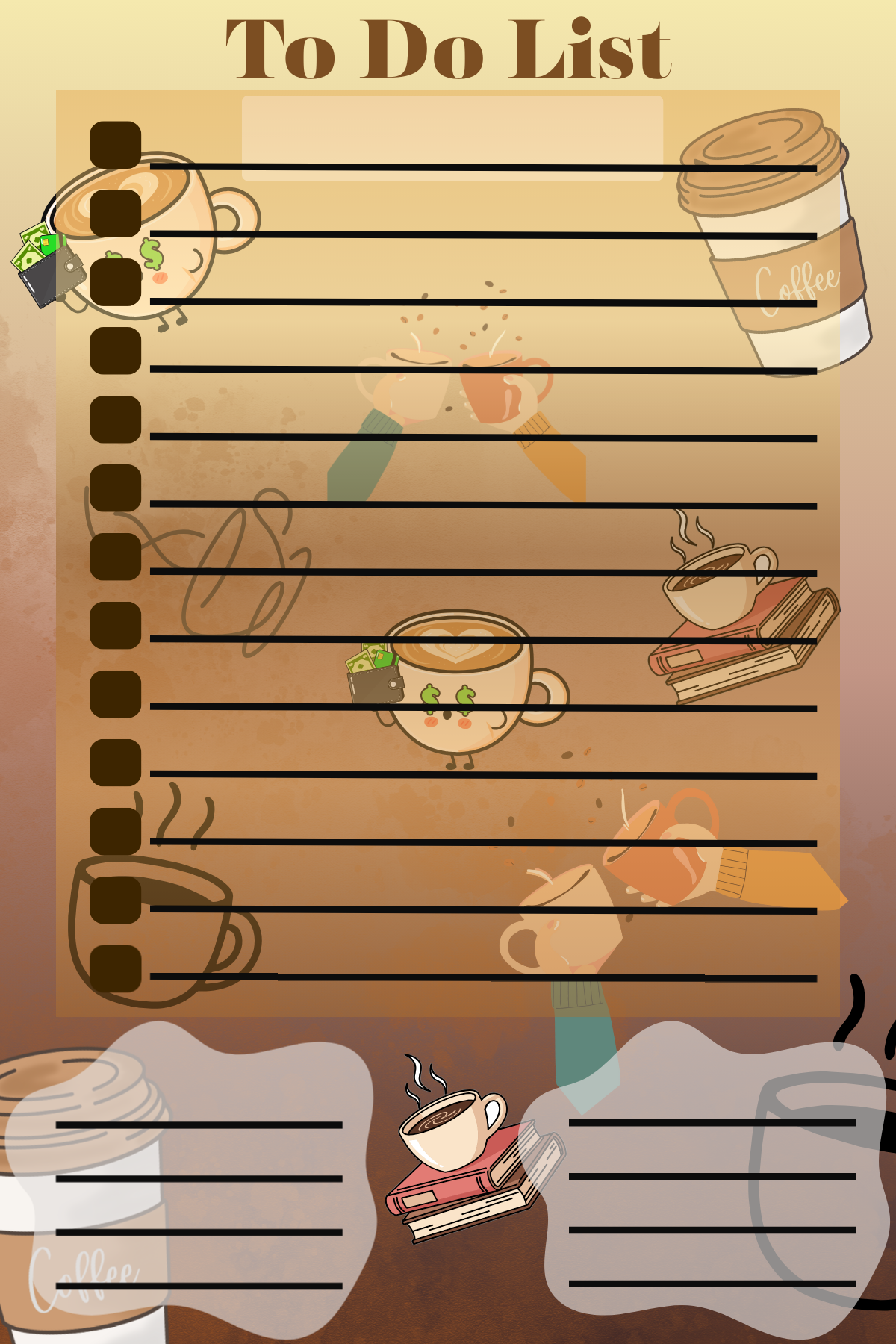 Coffee-Themed To Do List Notepad