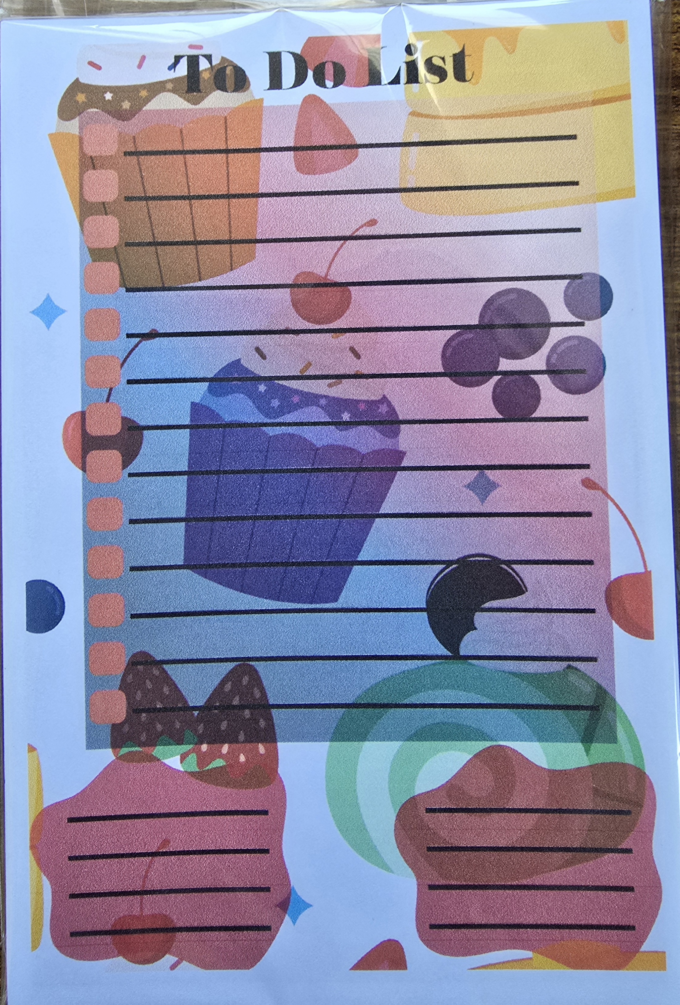 Colorful Treats To Do List Notepad (4x6)
