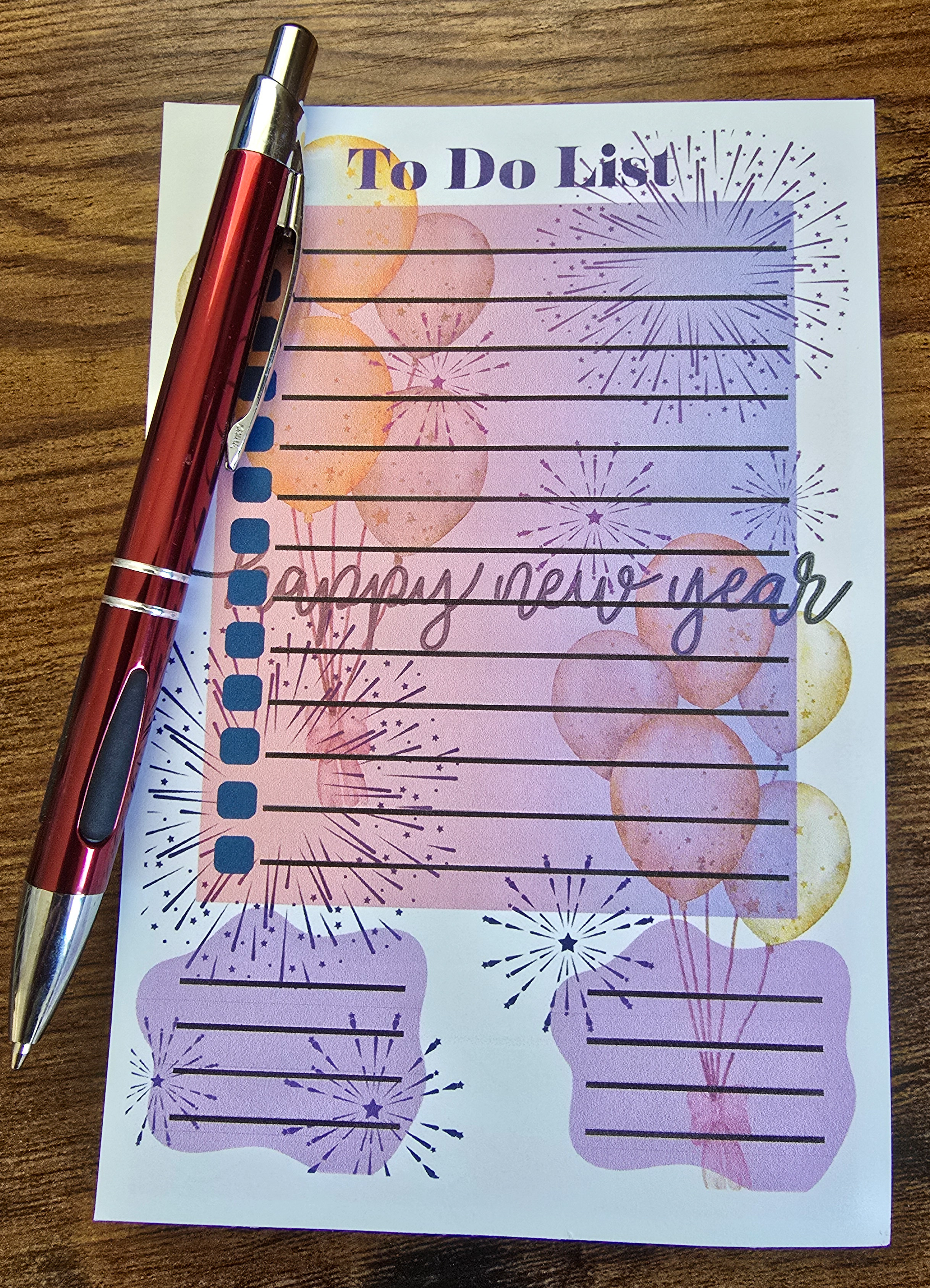 New Year To-Do List Pad