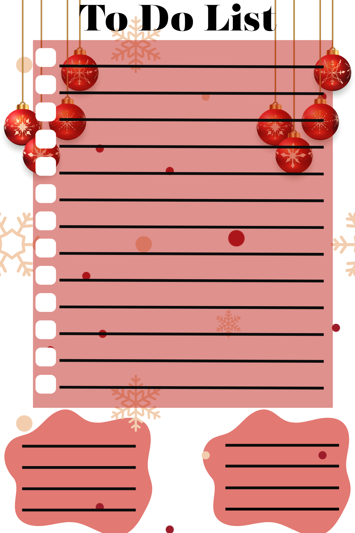 Festive In Red To-Do List NotePads