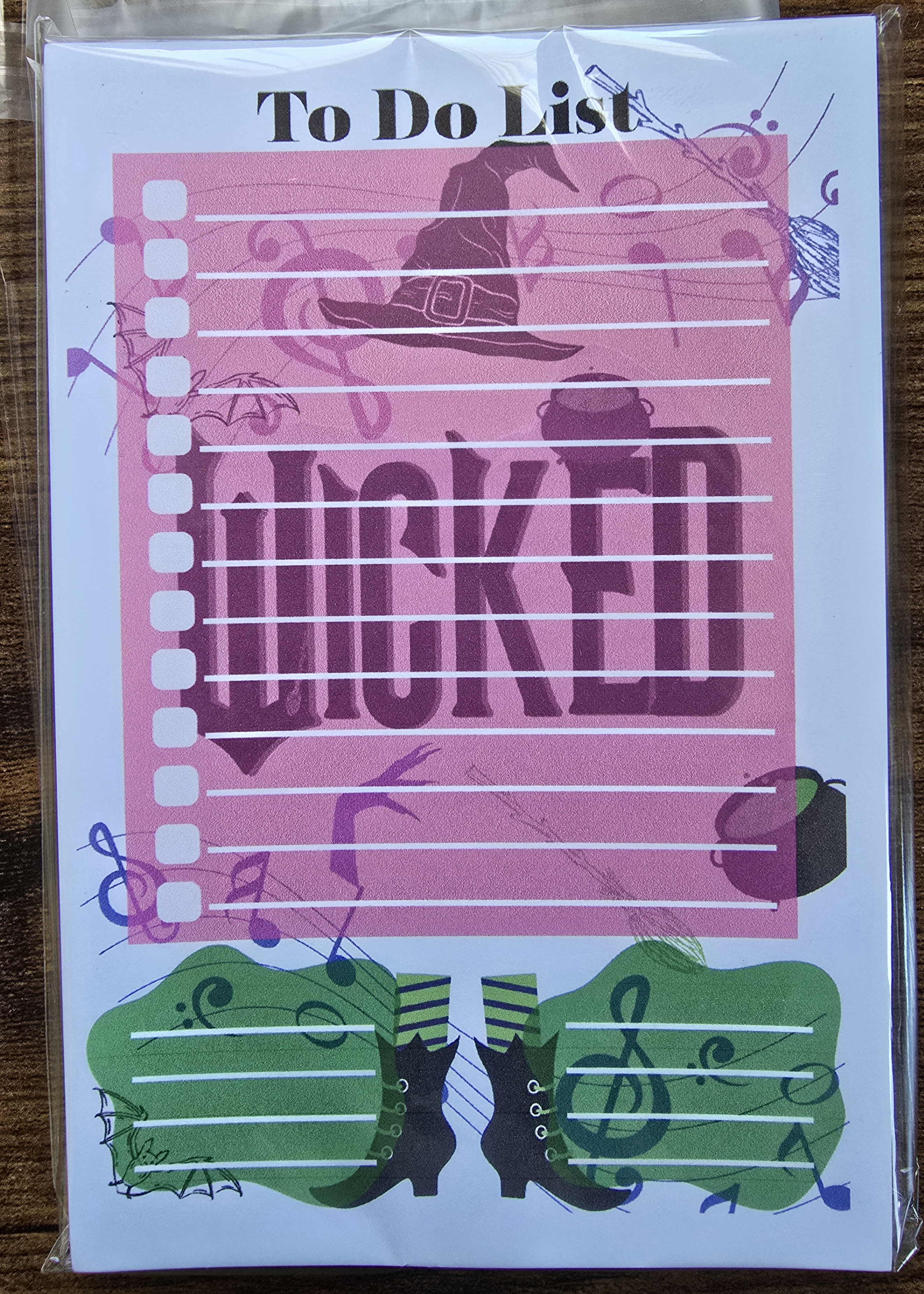 Wicked Themed To Do List Notepad (4x6)
