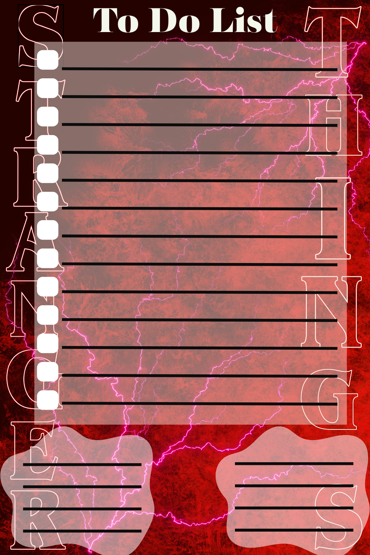 Stranger Things To-Do List NotePad