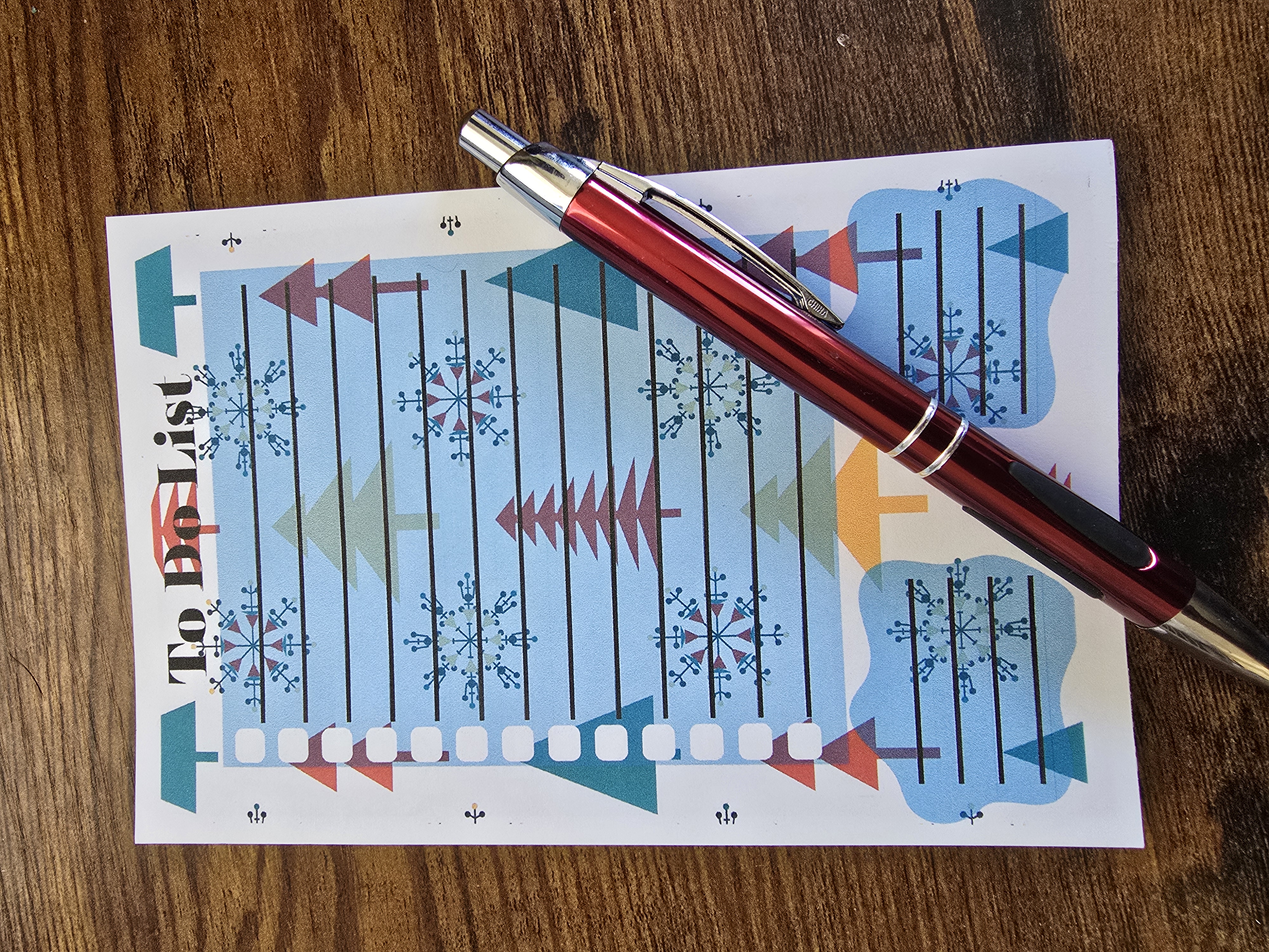 Blue Snow To Do List Notepad 