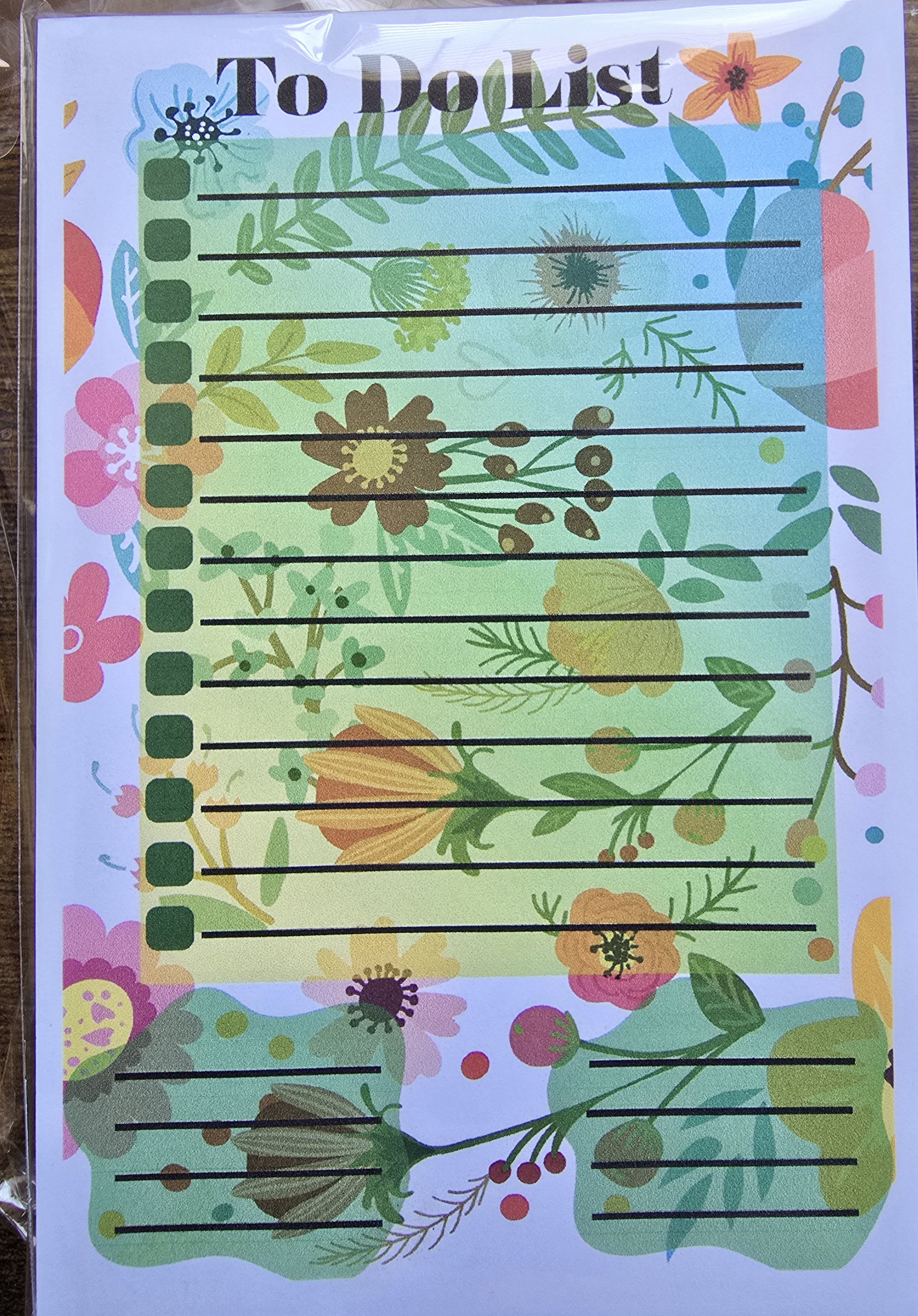 Green Garden To-Do Notepad (4x6)