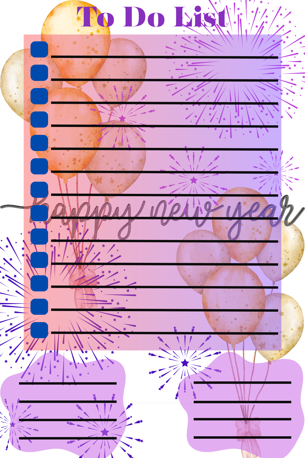 New Year To-Do List Pad