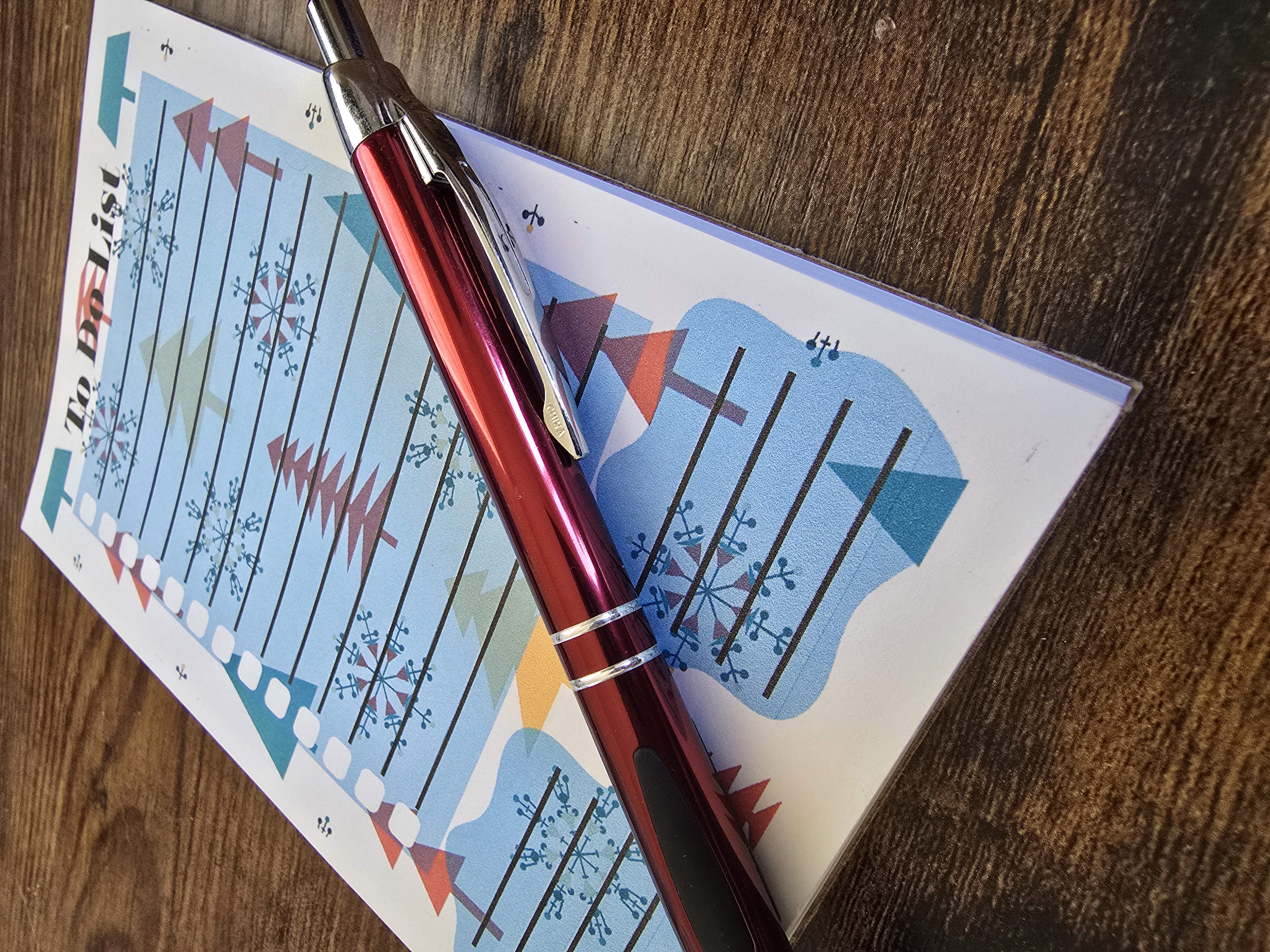 Blue Snow To Do List Notepad 