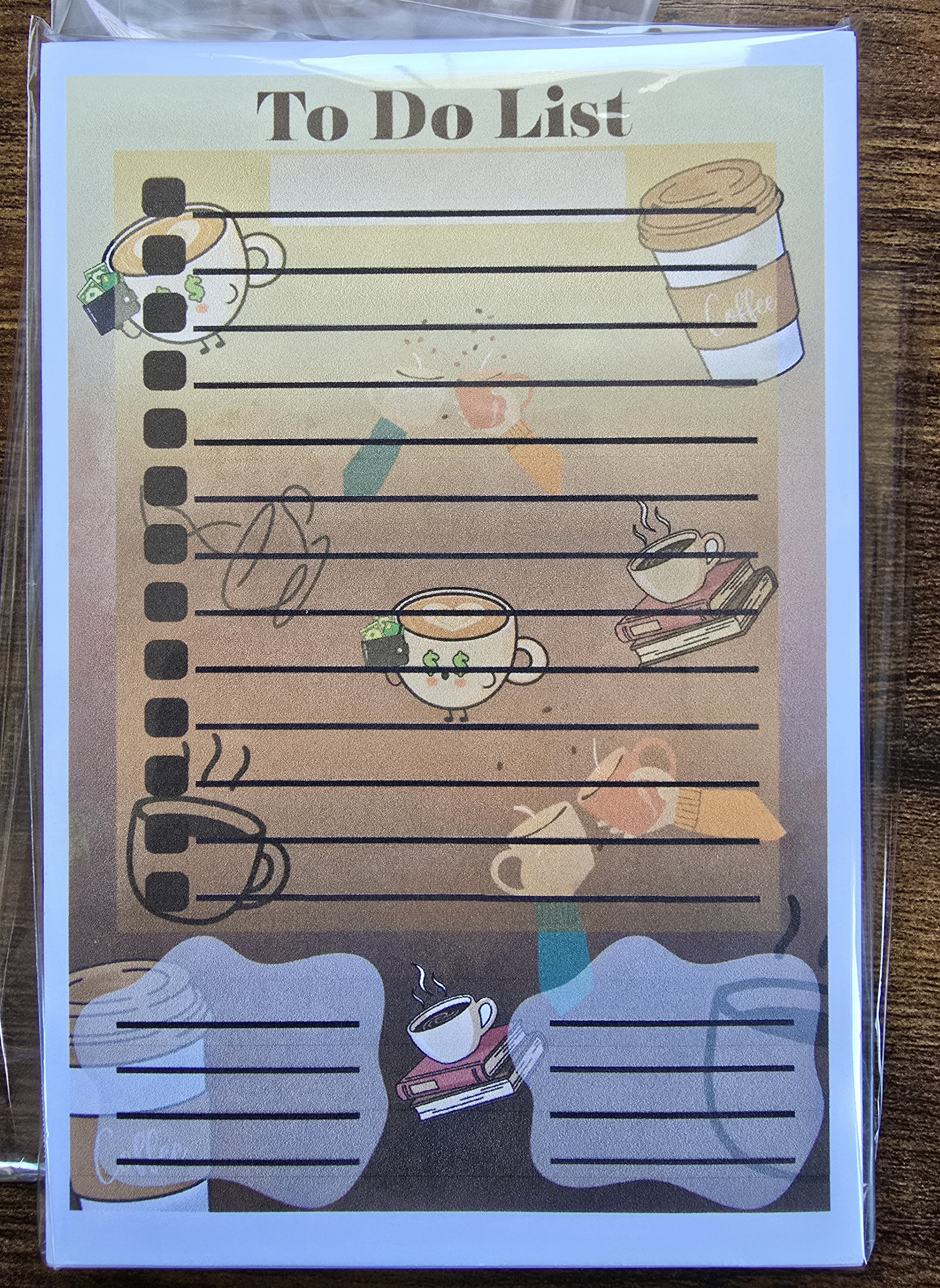 Coffee-Themed To Do List Notepad