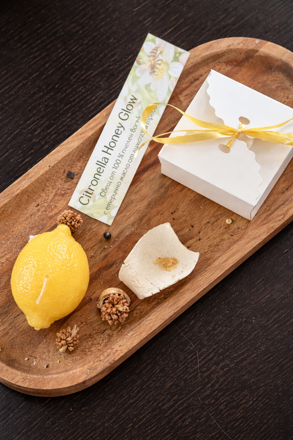 Декоративна свещ „Лимон“